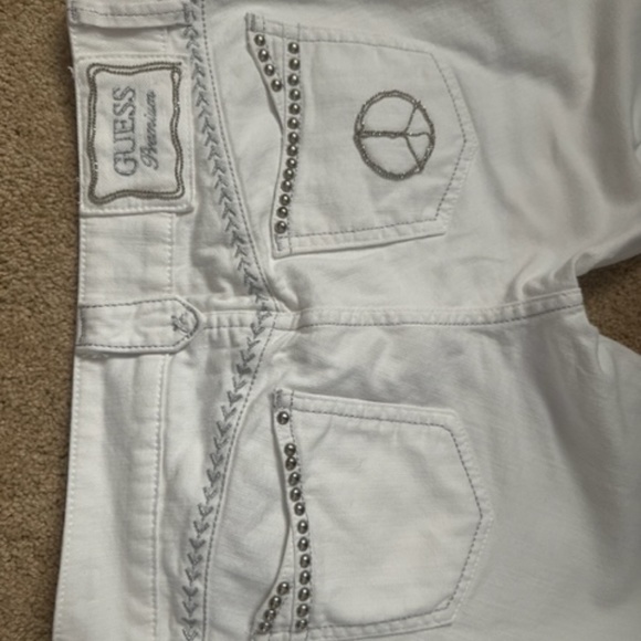 Guess premium daredevil skinny jeans size 27 WHITE - Picture 9 of 14